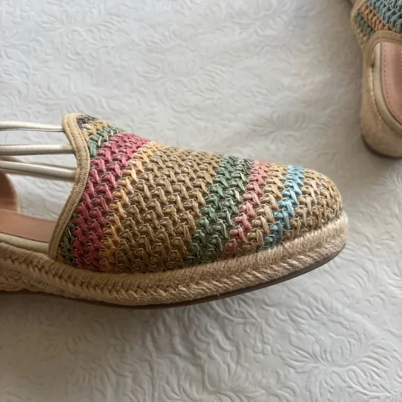 Comfortview Multicolor Braided Clea Espadrille Wedge Sandal, Size 10.5 Wide - Picture 10 of 16
